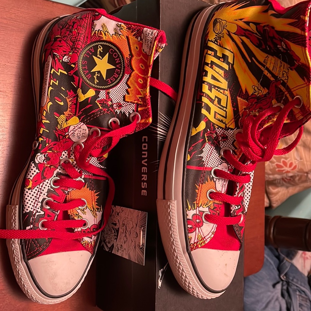 DC Comics x Converse Chuck Taylor All Star High Top Shoes Flash Men's Size 9